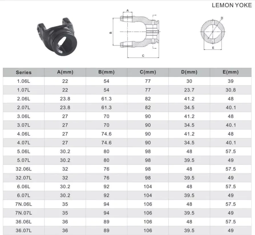 Lemon Yoke End Yoke for Pto Shaft