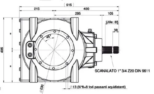 Bevel Gear Unit Drive Gearbox for Snow Tillers