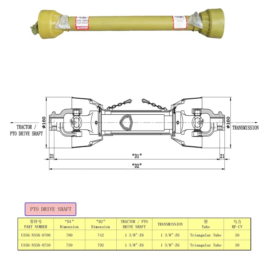 Industry Cardan Shaft Series High Quality Machine Splinepto Eccentric Hardware Revolving Sliding Universal Intermediate Shaft Factory Direct Durable Cheap