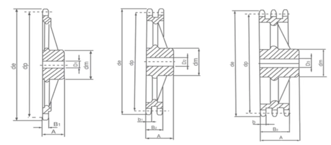 Industrial Heavy Duty 16b Cast Iron Sprocket for Roller Chain