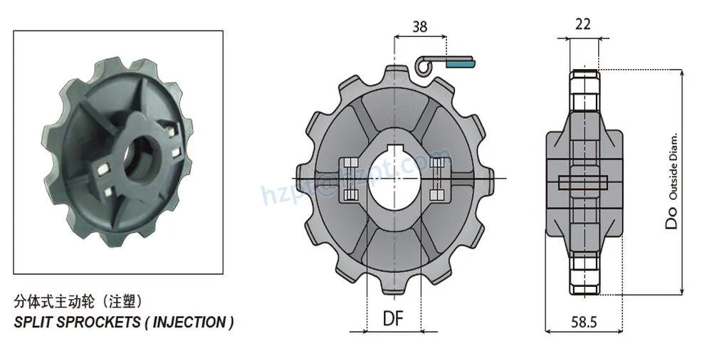 Plastic Sprockets and Idler Wheels for 880/880m/880tab/878tab/880BS Series Chain