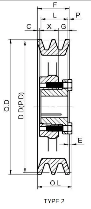 American Standard Bkh Series Cast Lron Single Groove Sheaves Pulleys for 4L or a Belts and 5L or B Belts