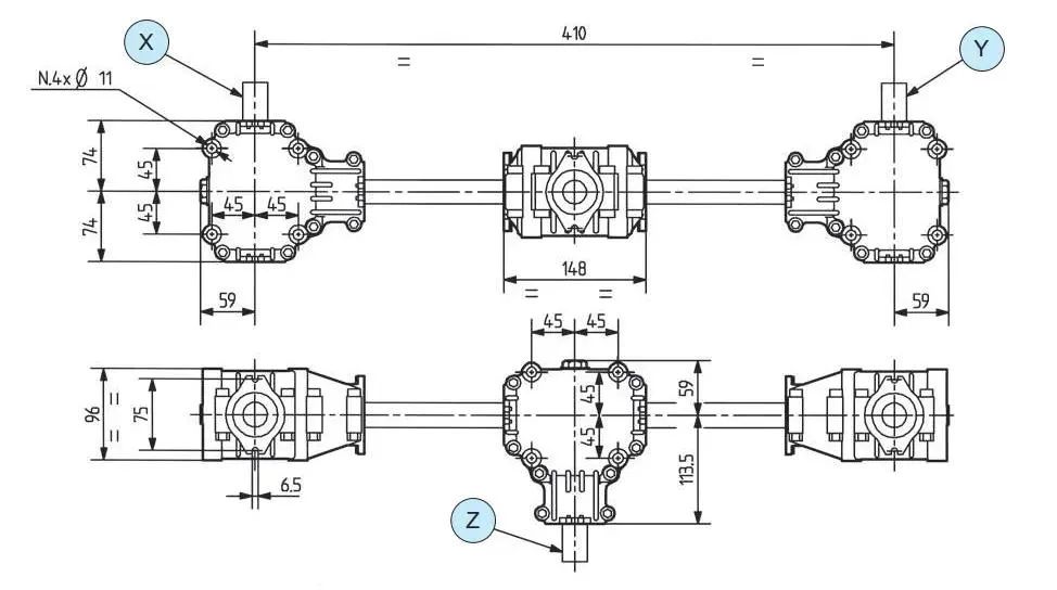 Agricultural Pto L-25c Fertilizer Spreader Gearbox