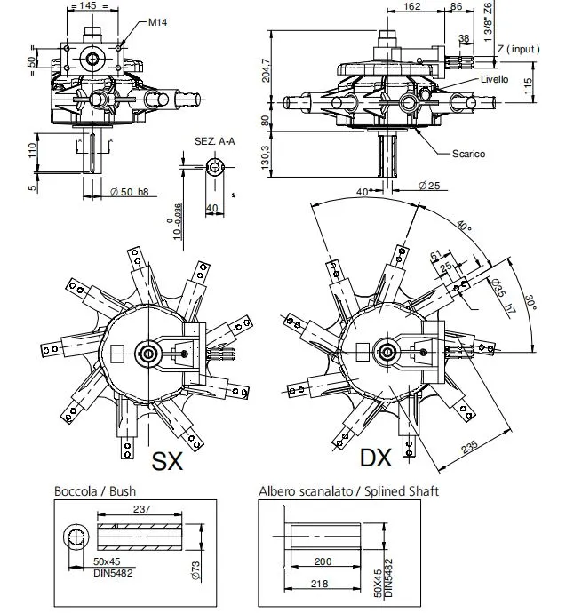 Agricultural Machinery Parts Side Delivery Rake Gearbox