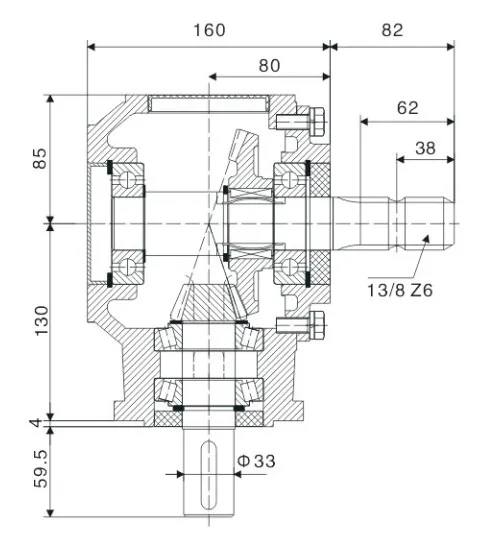 Agricultural Tl-312D 90 Degree Lawn Cutter Mower Gearbox