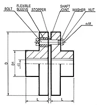 Flange Flexible Coupling Quick Easy Installation Small Light Weight Transmission Part Good Price Radial Displacement 0.2-0.6mm Flange Flexible Couple