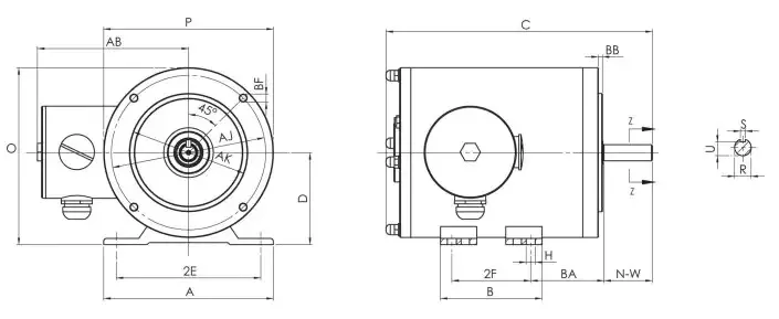 IP67 Waterproof NEMA Tenv Stainless Steel Motor for Food Processing Plant for Sale