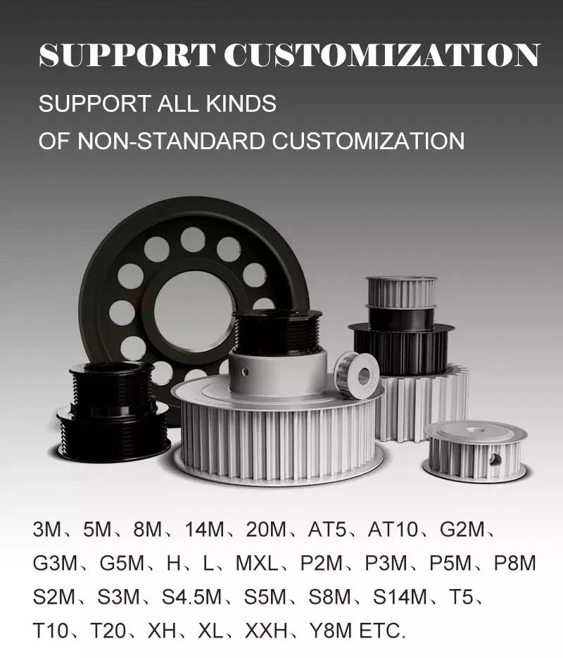 High Efficiency and Smooth Transmission Low Noise No Slipping Htd Mxl XL L H Xh Xxh at Type Synchronous Pulley
