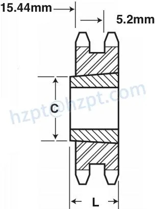 06b-2 Metric Taper Bushed Finished Bore Roller Chain Sprocket