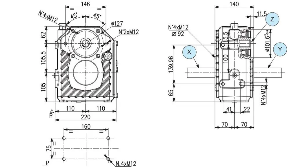 Agricultural a-649A Hydraulic Cutter Gearbox for Cut Metal Concrete Wood