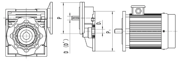 PC Series Disc Hard Tooth Surface Helical Gear Wheel Speed Reducer Worm Reducer Variator Gearmotor with Pre-Stage Helical Unit