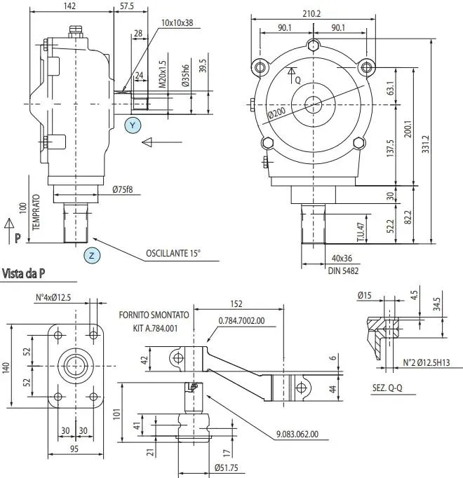 Agriculture OS784 Grain & Sunflower Headers Gearbox for Crop Yield