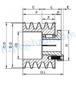 4tc Series Cast Iron Sheaves with Split Taper Bushings