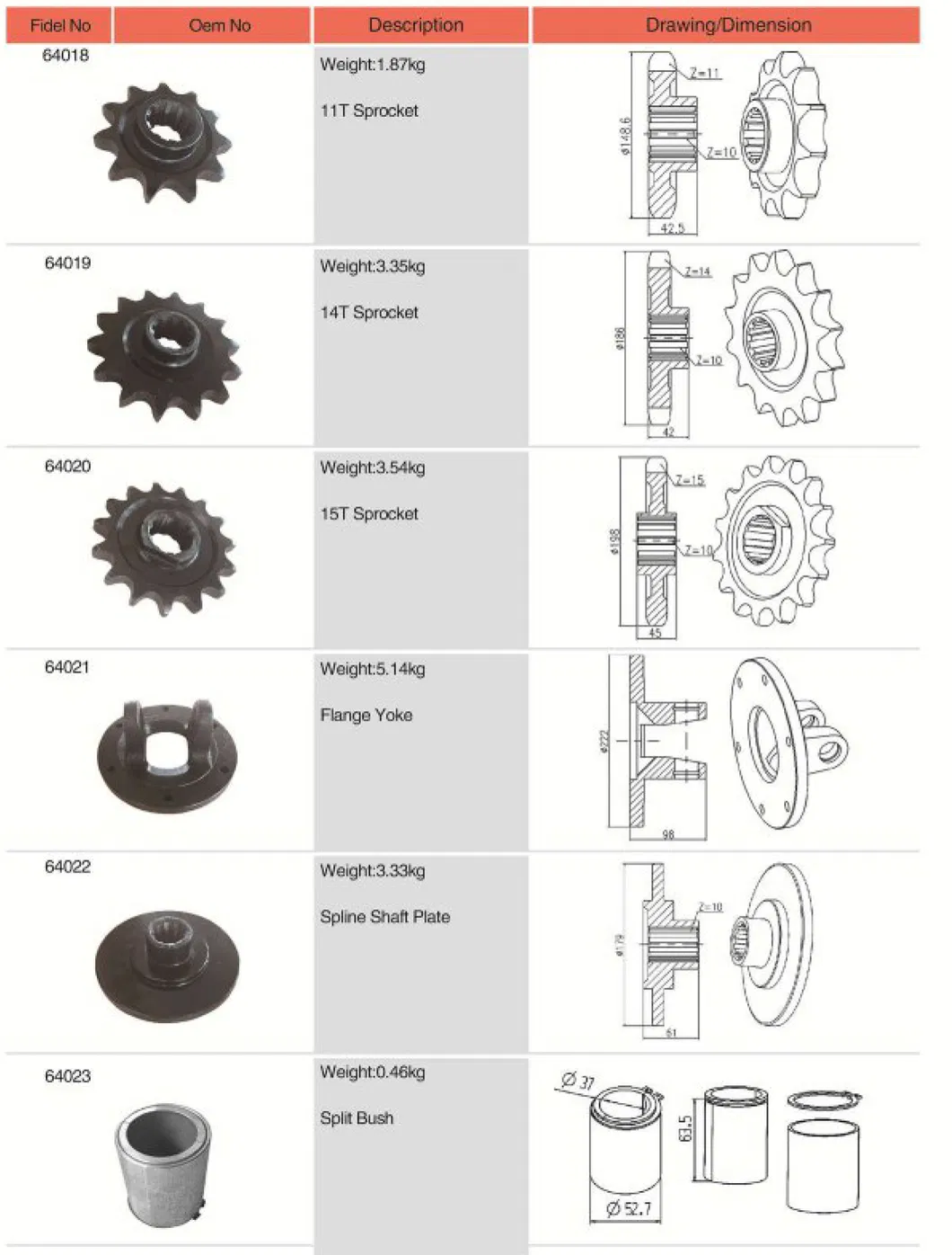 Agricultural 11t Sprocket