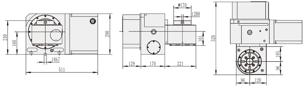 Wt-Rt170 Proper Price Metal Vertical CNC 5 Axis Machining Center Accessories