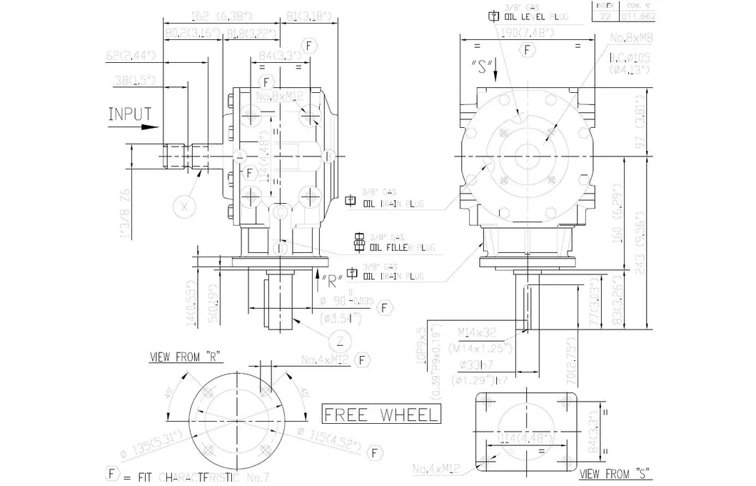 Agricultural T-311j 1: 3 Flail Mower Gearbox for Cutting and Shredding Grass