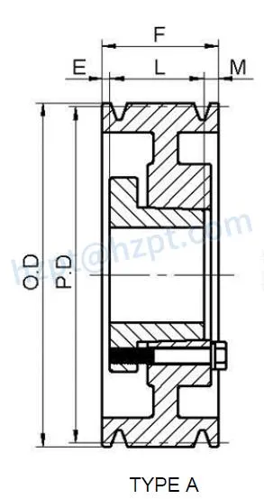5V Series Cast Iron Ten-Groove Qd Sheaves Pulley for 5V Belts