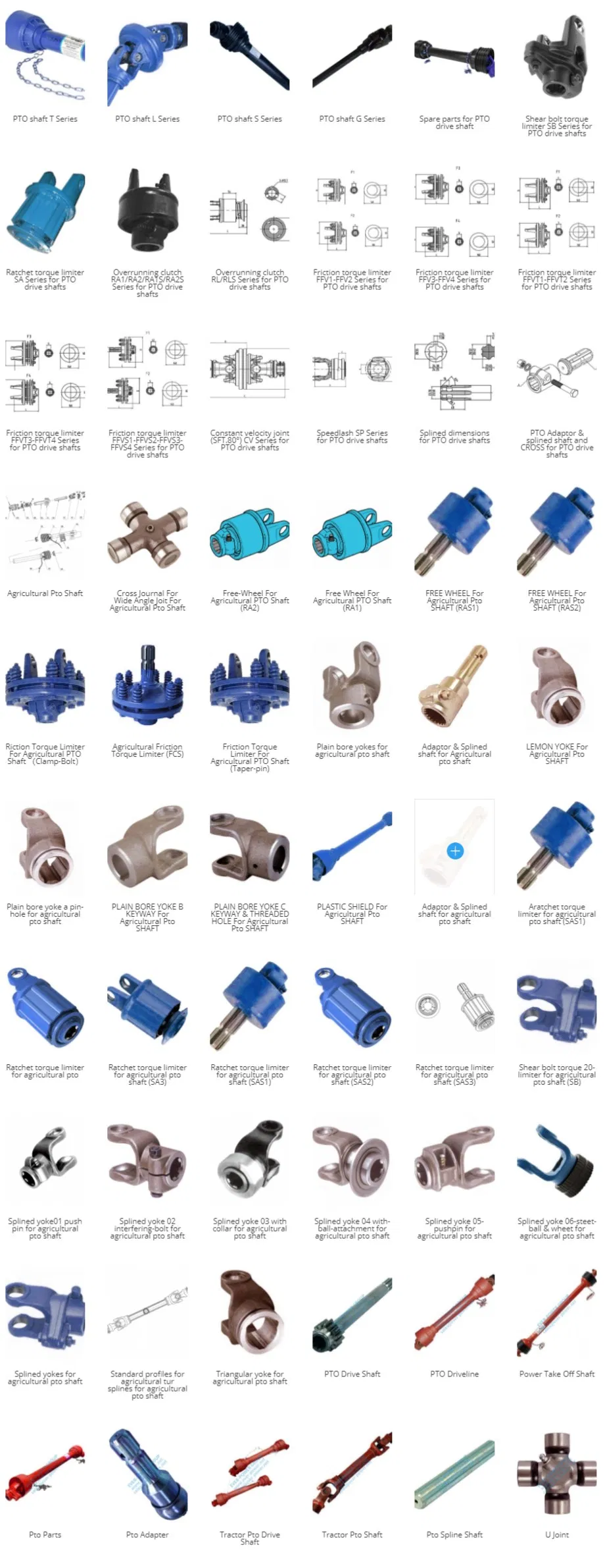 Rotavator Pto Shaft Propeller Attachment Nylon Bearing Wide Angle Cardan Tractor Sheets Tractor Drive Manual Driven Clutch Friction Telescopic Tube Shaft
