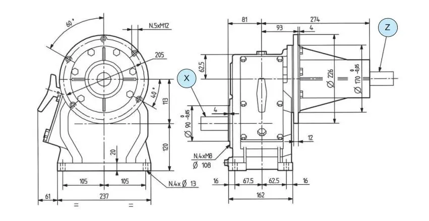 Agricultural D21b D21f Sprayer Gearbox for Liquid Chemical Fertilizers