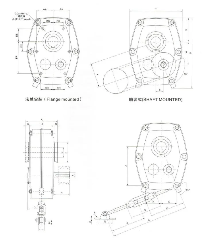 High Torque Smr Series Helical Gear Reducer Keyed Hollow Shaft Mounted Output Reduction Gearboxes for Mining Quarry Application