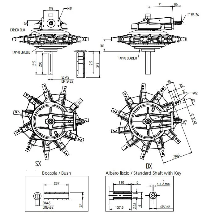 Agricultural Machinery Parts Side Delivery Rake Gearbox