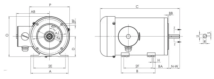 Tefc NEMA Stainless Steel Motor for Food Processing Plant