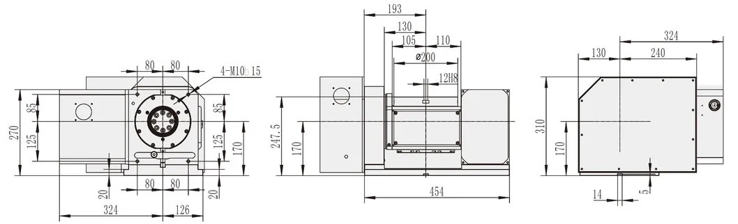 Wt-S200 New Arrival Latest Design China Metal Industrial 5 Axis CNC Machining Center Accessories