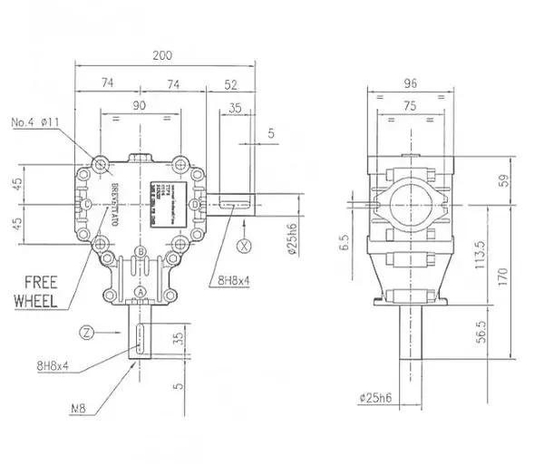 Agricultural 1: 3 L-25A Fertilizer Spreader Gearbox