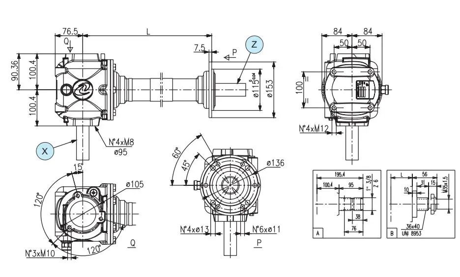 Agricultural 540 Tlz-21j Rotary Tiller Gearbox