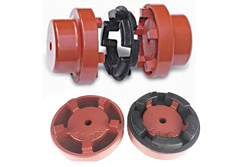 Flexible Cast Iron Die Casting Nm112 128 148 168 Coupling with Rubber Element Water Pump Shaft Nm Coupling
