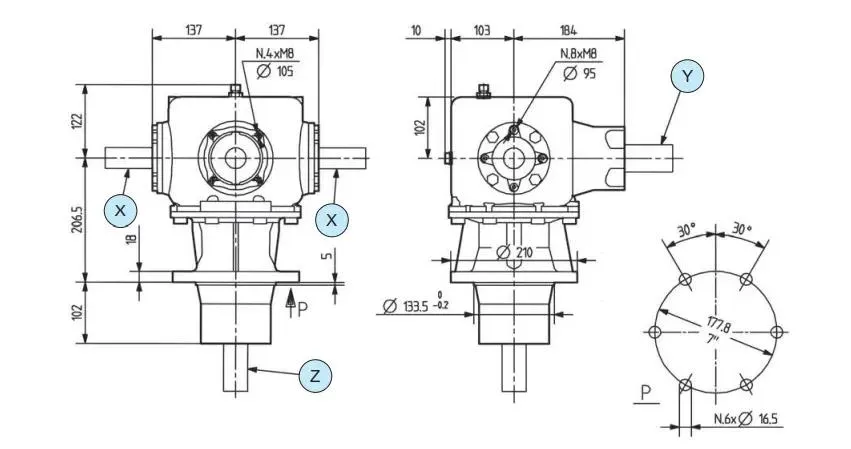 Agriculture TF-285b Tractorrotary Mower Gearbox
