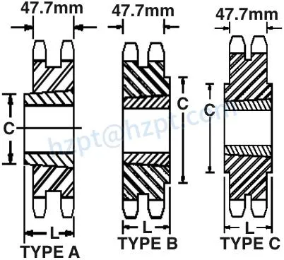 16b-2 Metric Roller Chain Wheel Finished Bore Sprocket B-Hub