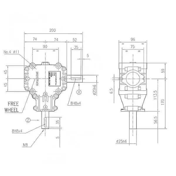 Agricultural 1: 1.9 L-25j Fertilizer Spreader Gearbox