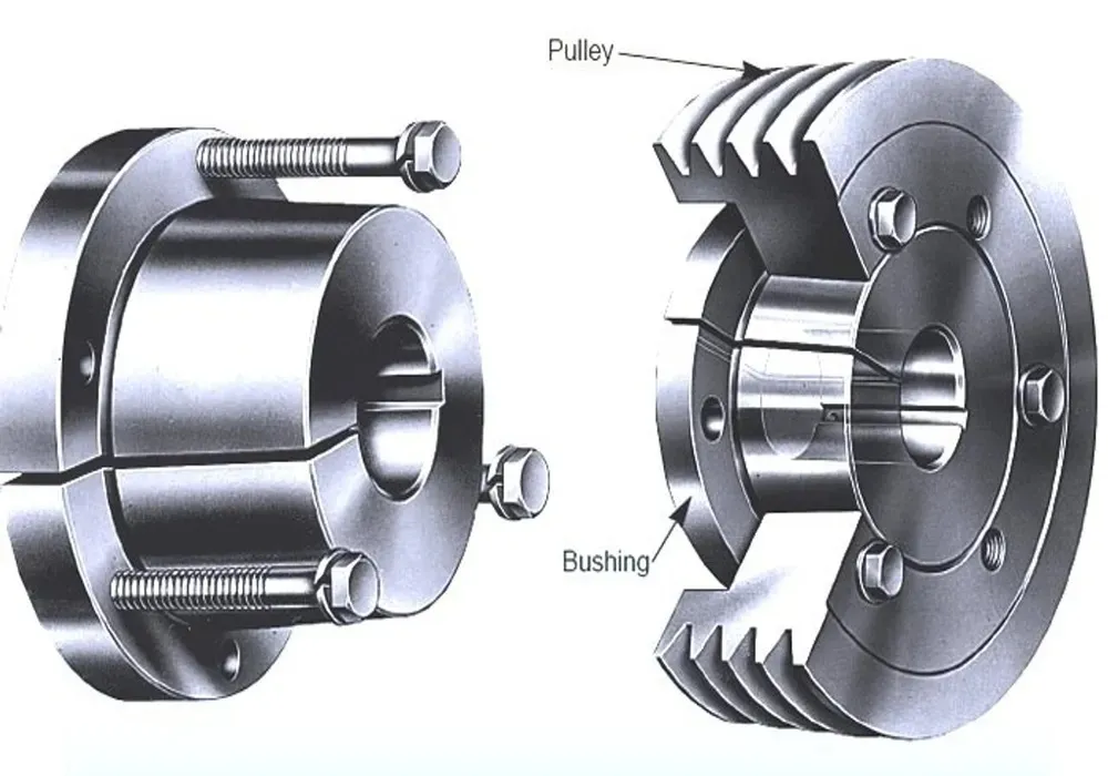3V Series Cast Iron Eight-Groove Sheaves Pulley with Split Taper Bushings