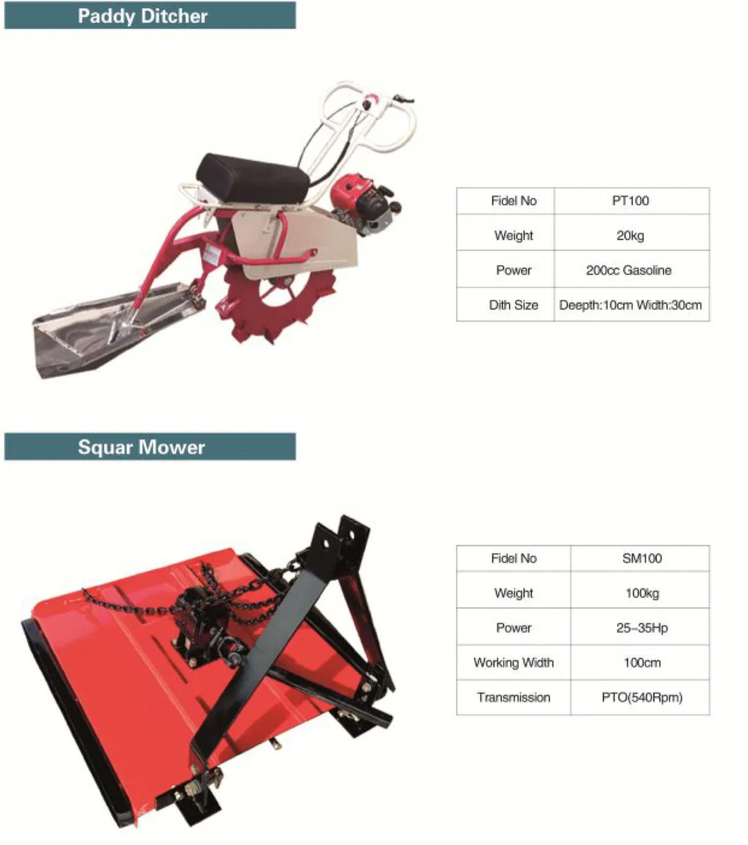 200cc Gasoline Agricultural Paddy Ditcher