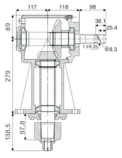 Agricultural 600rpm 80 HP RC81 Rotary Cutter Lawn Mower Gearbox