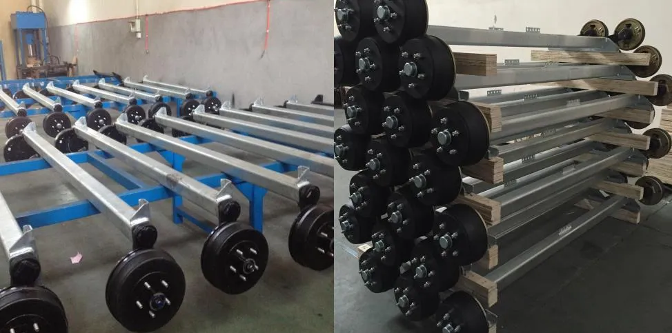 Machinical Disc Brake Truck Trailer Rubber Torsion Axle with Electric Drum Brake for LED Display Transportation Trailer