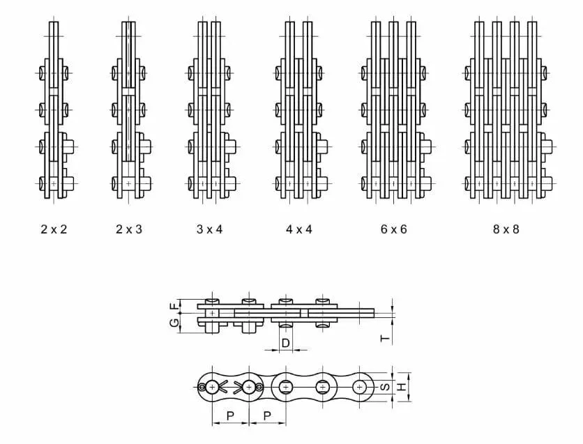 Al Series Leaf Chain for Forklift Trucks and Material Handling