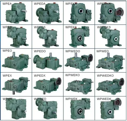 Wp Series Wpa Wps Wpo Steel Cast Iron Housing Flange Input Vertical / Horizontal Gear Reduction Industrial Speed Transmission Shaft Worm Reducers Gearbox