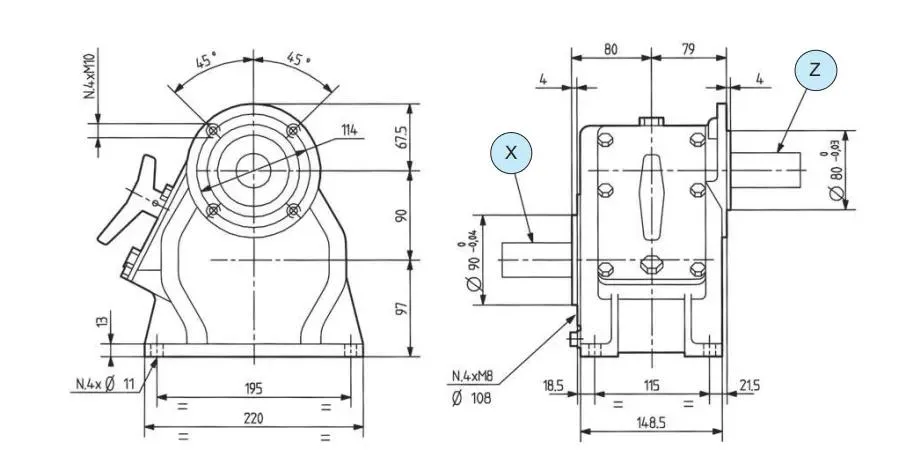 Agricultural D27A D27j D27b Sprayer Gearbox for Pesticide Spraying