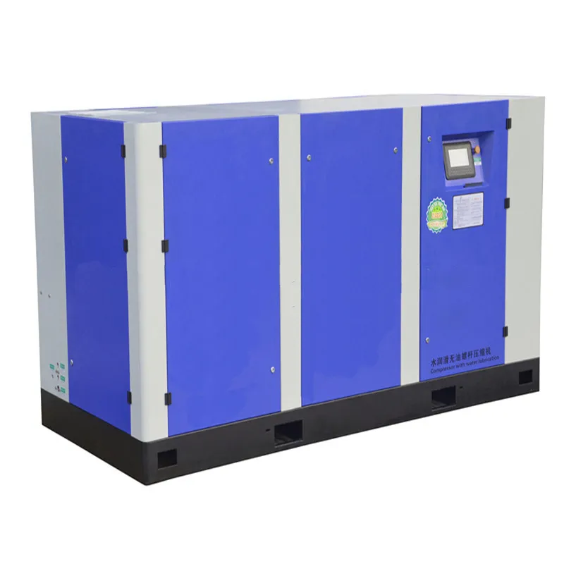Portable 40 Bar Rotary Electric Head Transmission Rotary Screw Air Compressor Oil Free Water Lubrication Oil-Less Machines Industrial Equipment Compressor