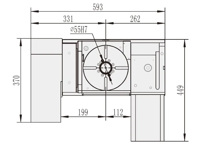 Wt-S200 New Arrival Latest Design China Metal Industrial 5 Axis CNC Machining Center Accessories
