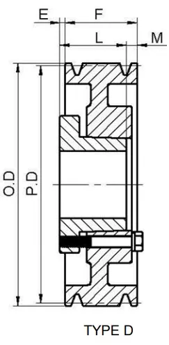 American Standard Cast Iron Six-Groove Qd Sheaves for 3V Belts