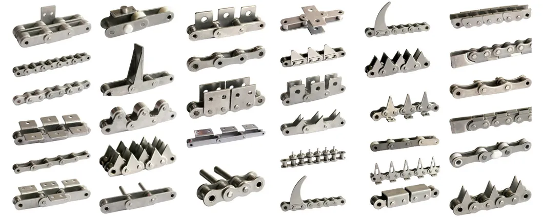 Stainless Steel Roller Conveyor Drive Leaf Chain for Wastewater Cold Drink Food Processing Packaging Industry Agricultural with Sprocket
