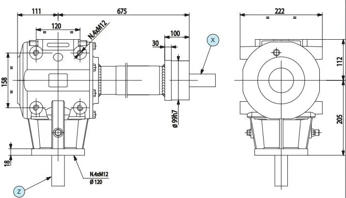 Agricultural 540 Tactor TV-290h Round Baler Gearbox