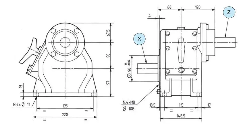 Agricultural D27A D27j D27b Sprayer Gearbox for Pesticide Spraying
