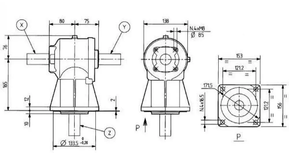 Agricultural Lf-141A 1: 2.83 Rotary Mower Gearbox