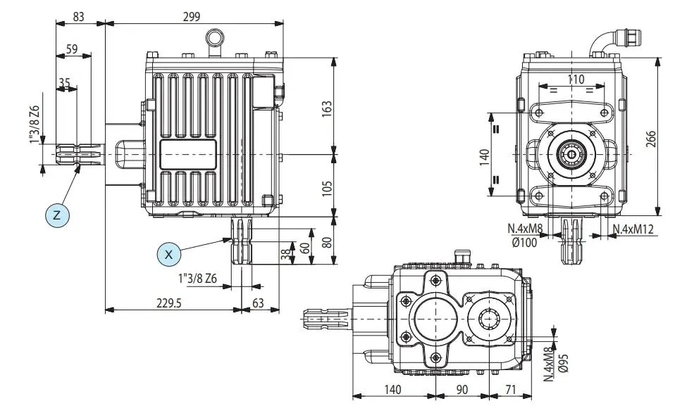 Agricultural Machinery Combine Harvester M-767A Corn Header Gearbox