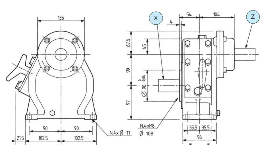Agricultural D-7A/D-7b Sprayer Gearbox for Pesticide Spraying