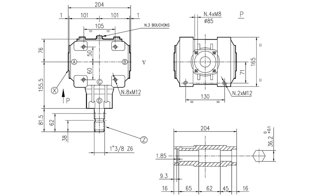 Tb-27c Manure Spreader Gearbox for Agricultural